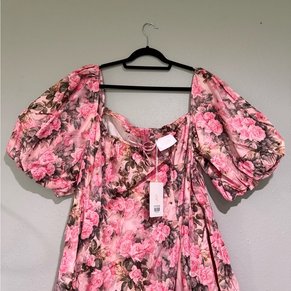 Selkie Pink and Green Floral Dress - Picture 4 of 6